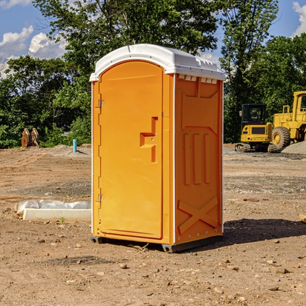 how often are the portable toilets cleaned and serviced during a rental period in Crawford OH